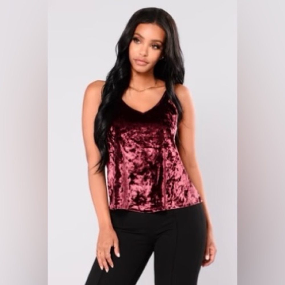 Fashion nova burgundy baby doll top